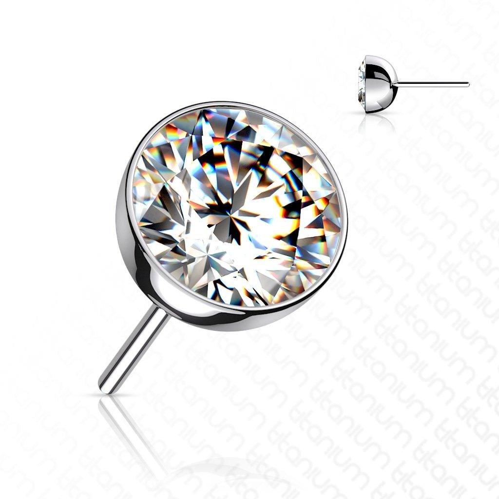 Body Jewelry - Titanium Threadless Gem Ball End