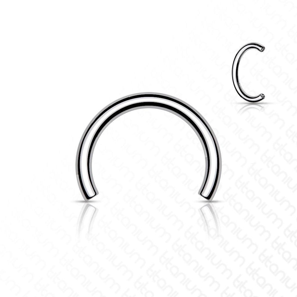Body Jewelry - Titanium Threadless Horseshoe Bar 16G 14G