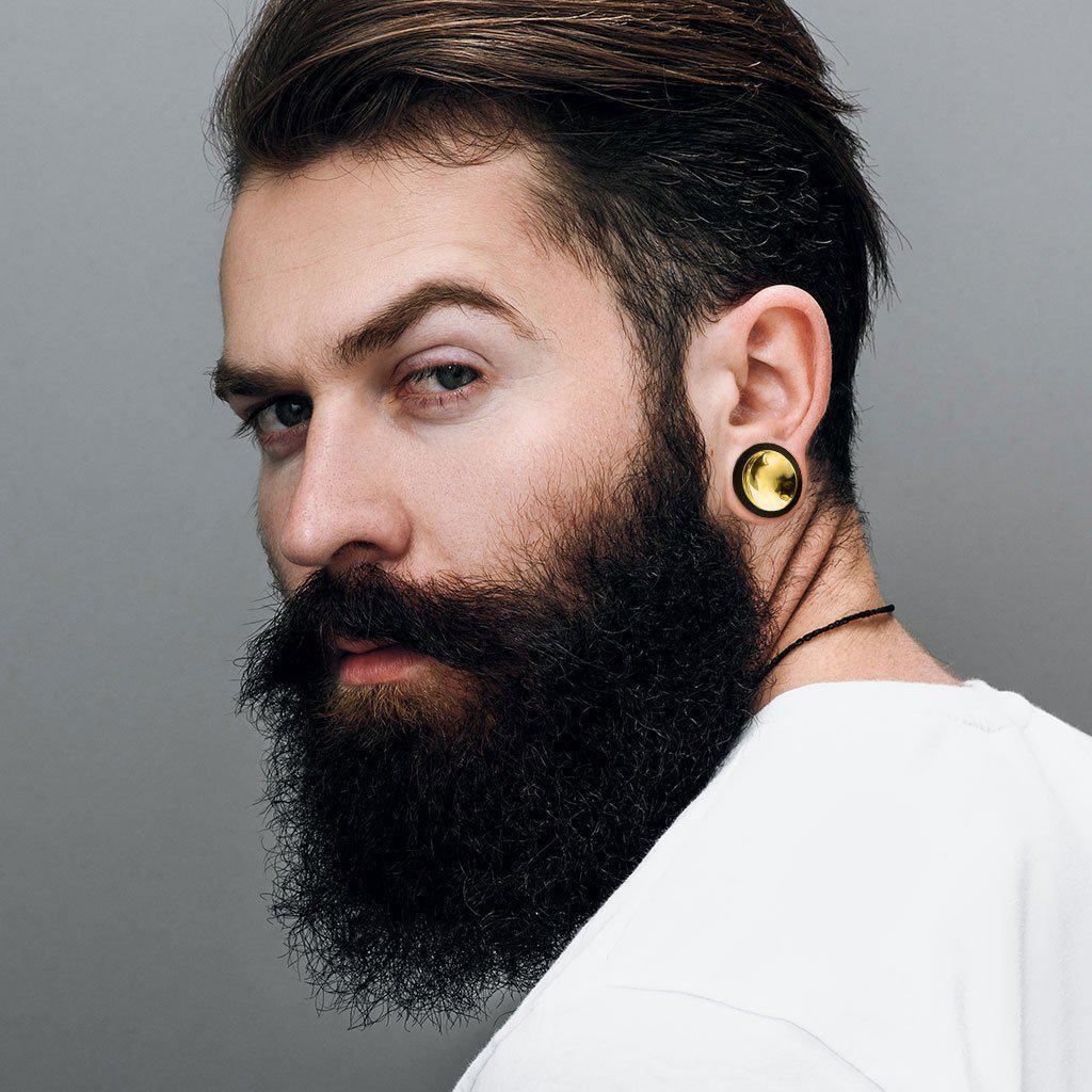 Body Jewelry - Sono Wood And Concave Tin Plug 00G-1"