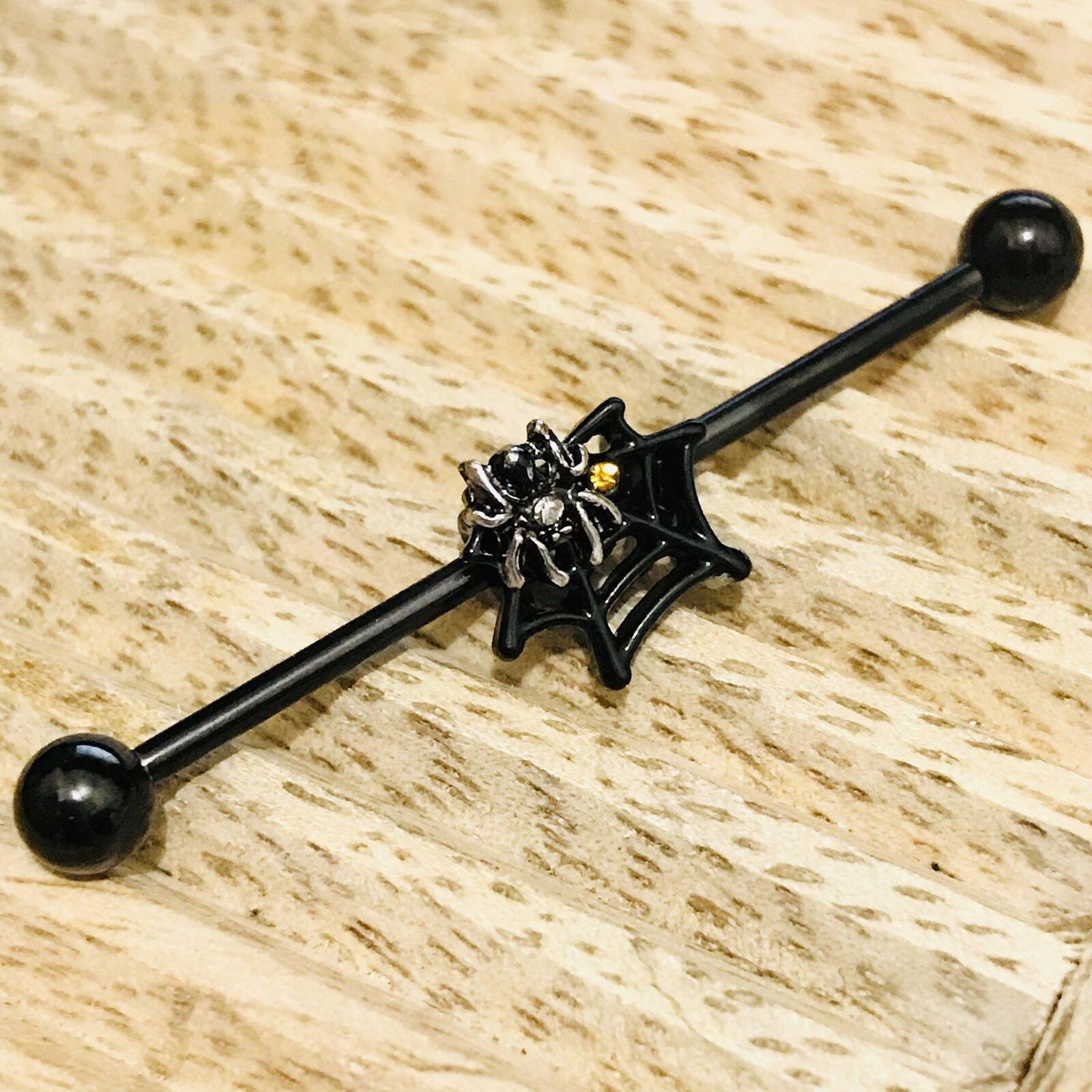 Body Jewelry - Spider And Web Industrial 14G 38mm