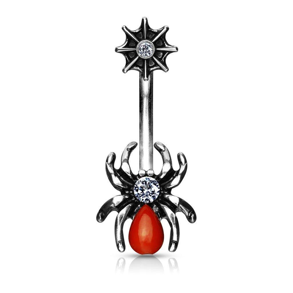 Body Jewelry - Spider Belly Bar 14G