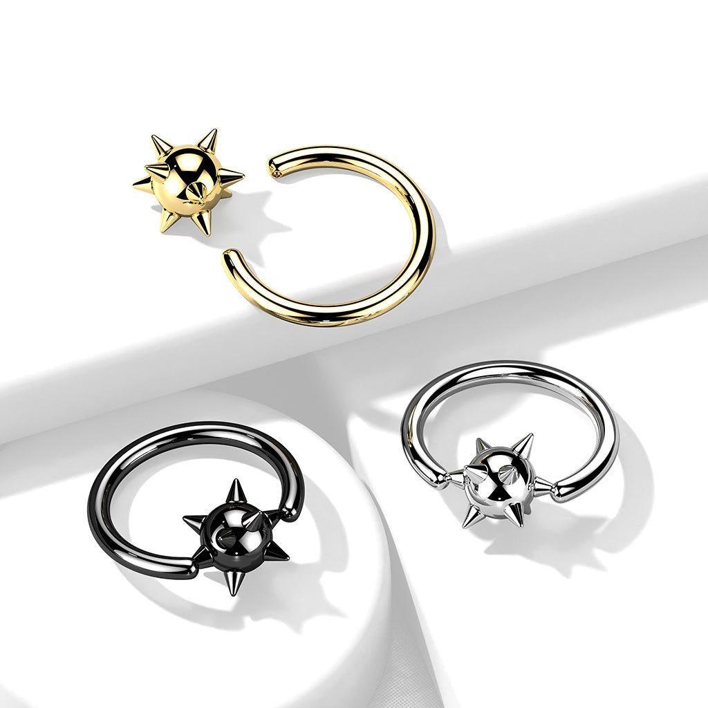 Body Jewelry - Spike Ball Captive Ring 14G