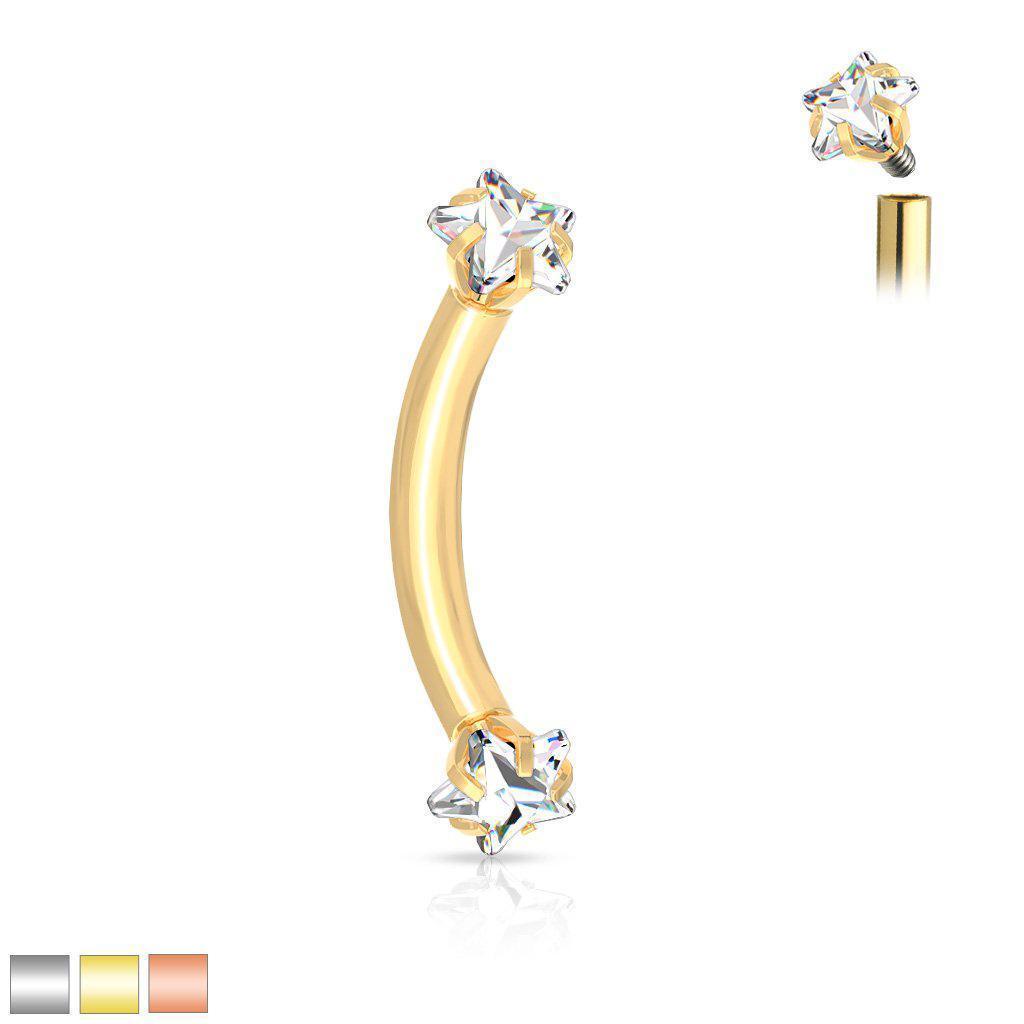 Body Jewelry - Star Gem I.T. Curve 16G