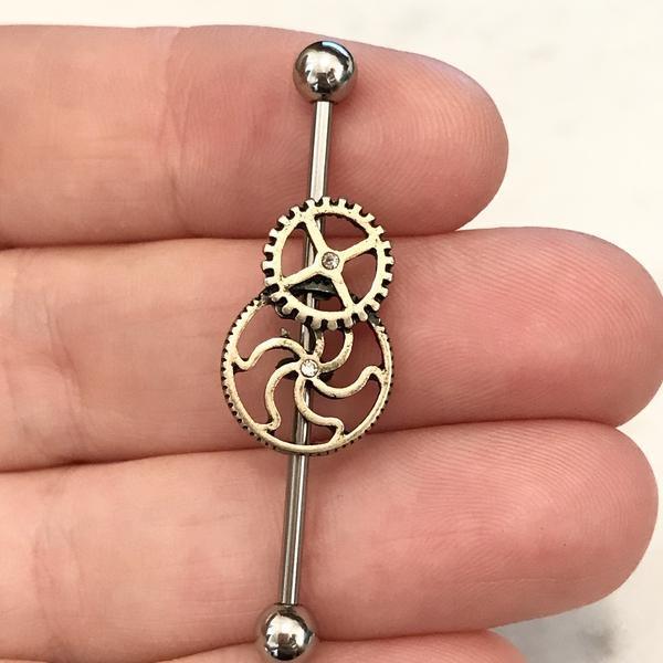 Body Jewelry - Steampunk Style Industrial 14G 38mm