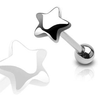 Body Jewelry - Steel Star Tongue Bar