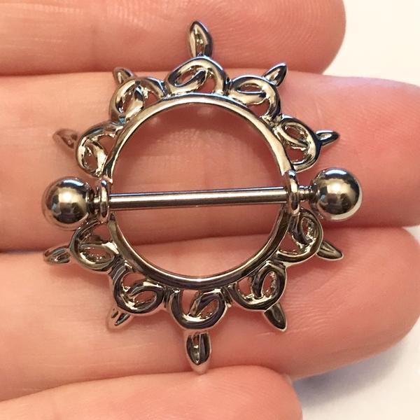 Body Jewelry - Swirls Nipple Shield 14G (Single)