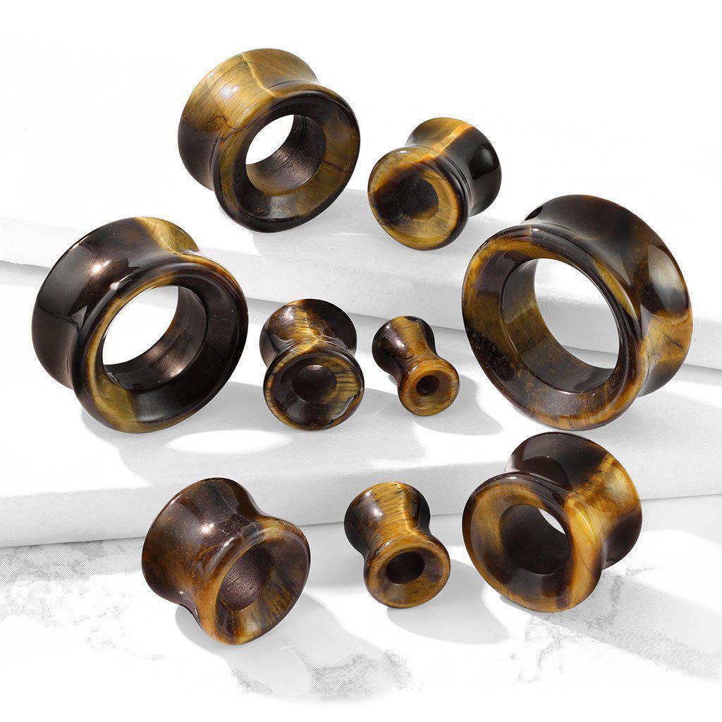 Body Jewelry - Tiger Eye Stone Tunnel 6mm-25mm