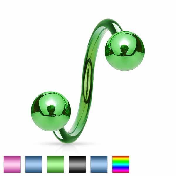 Body Jewelry - Titanium IP Twist 16G 14G