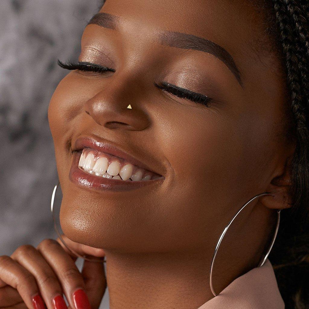 Body Jewelry - Triangle Top Nose L Bend 20G