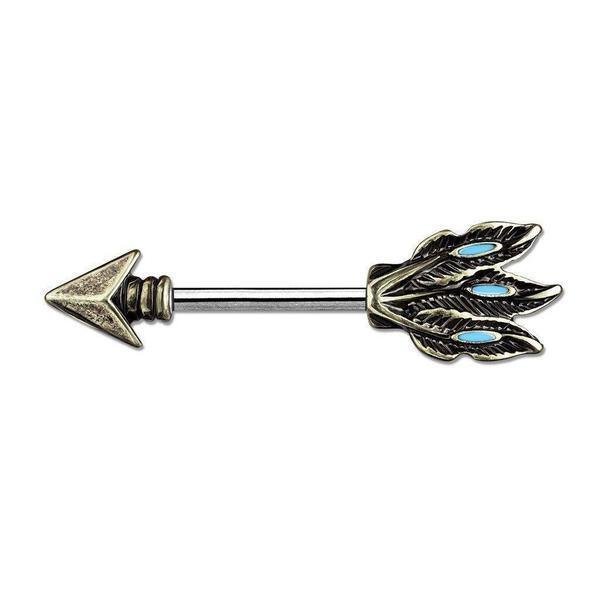Body Jewelry - Tribal Arrow Nipple Bar 14G (Single)