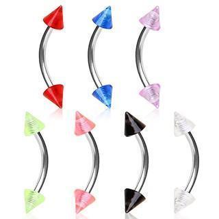 Body Jewelry - UV Spike Curve 16G