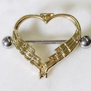 Body Jewelry - Winged Heart Nipple Shield 14G (Single)