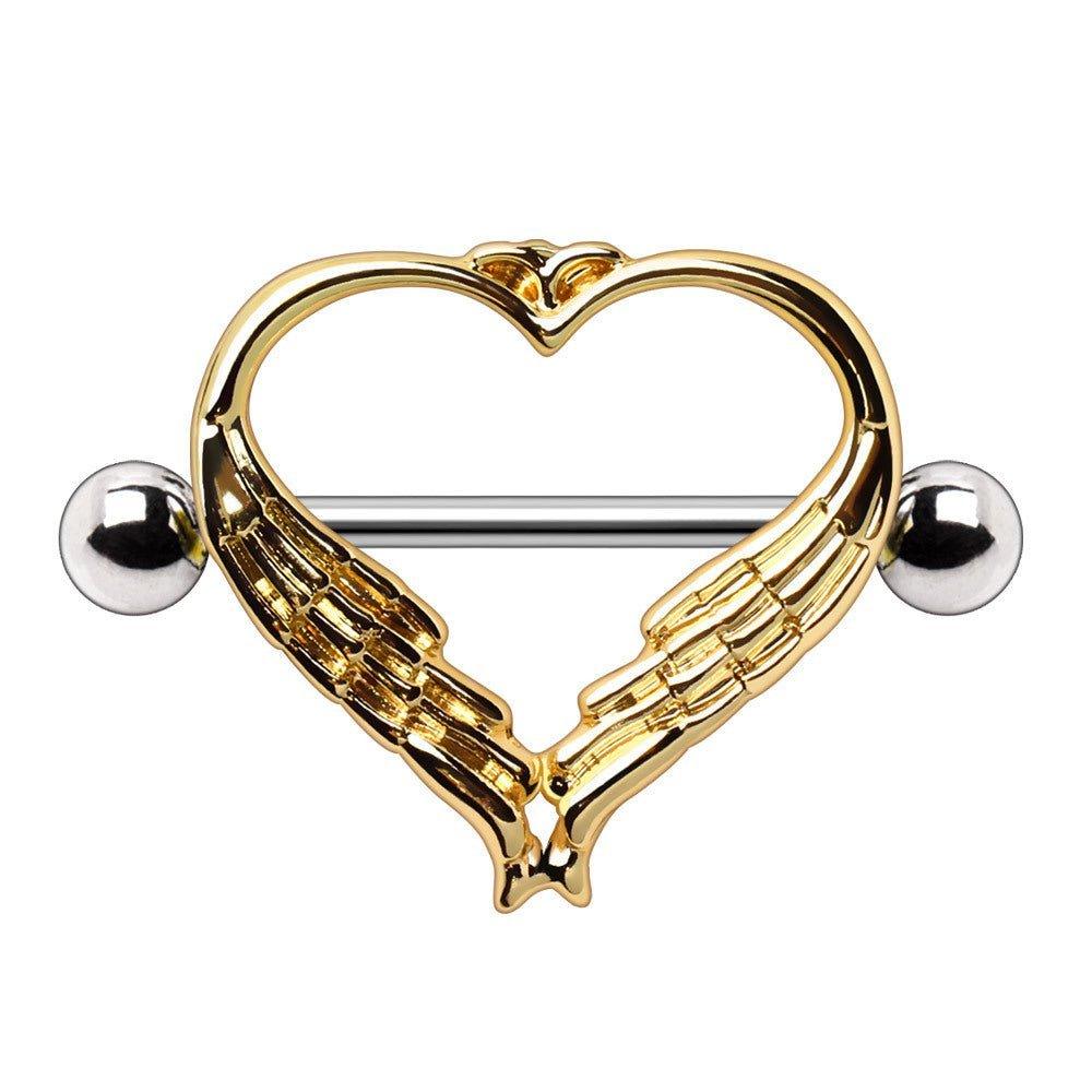 Body Jewelry - Winged Heart Nipple Shield 14G (Single)