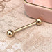 14kt Gold Barbell 14G