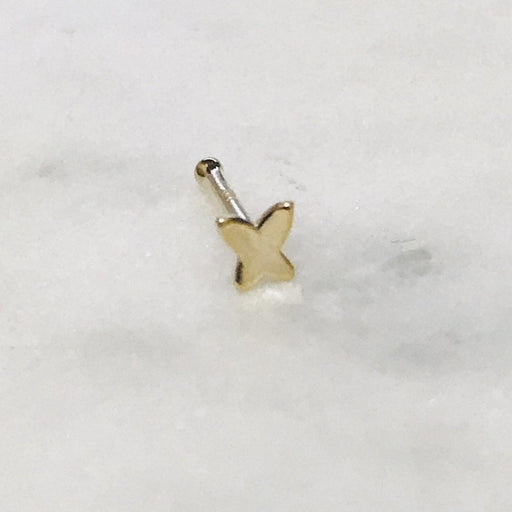 14kt Gold Butterfly Nose Bone 20G-My Body Piercing Jewellery