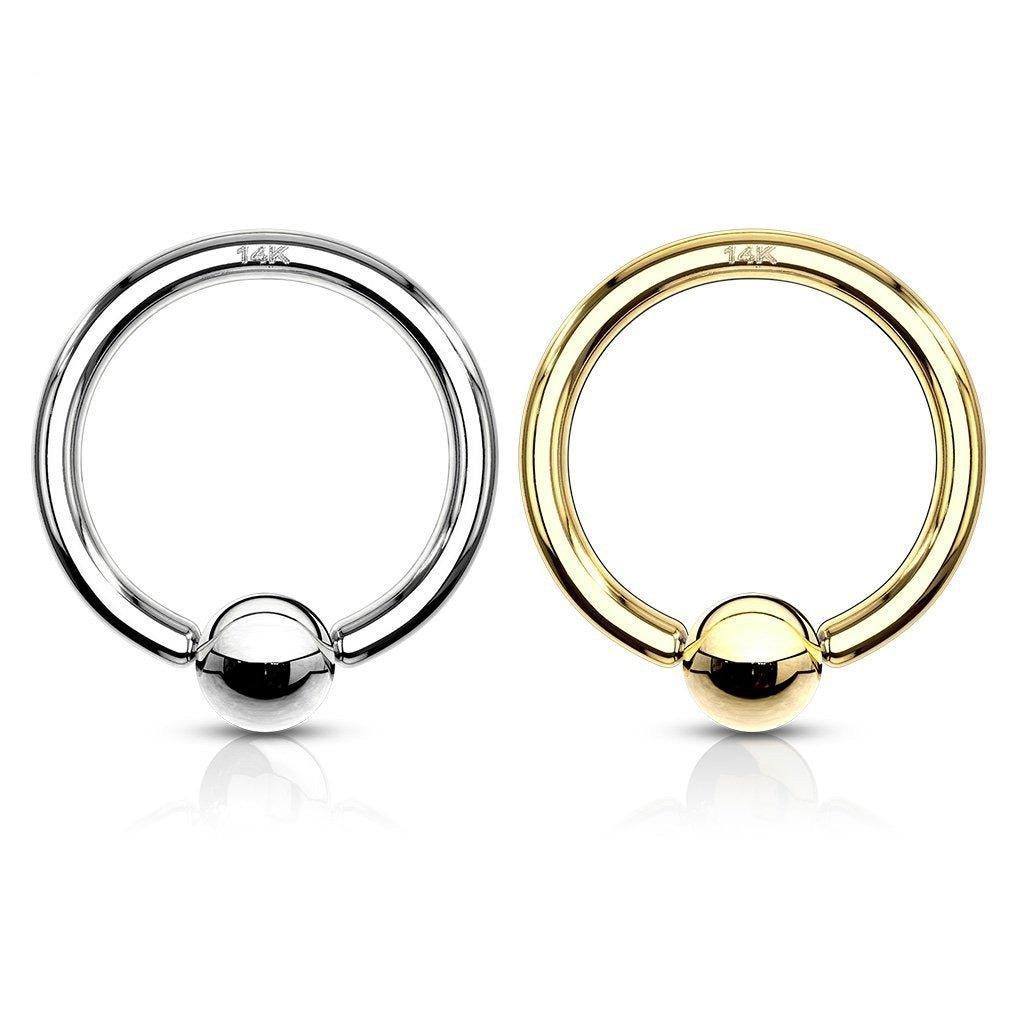 14kt Gold Captive Ring — My Body Piercing Jewellery