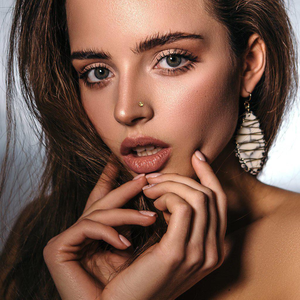 14kt Gold Crown Nose L Bend 20G-My Body Piercing Jewellery