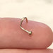 14kt Gold Dome Nose Screw 20G-My Body Piercing Jewellery