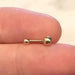 14kt Gold Gem Ball Cartilage Bar 16G 6mm-My Body Piercing Jewellery