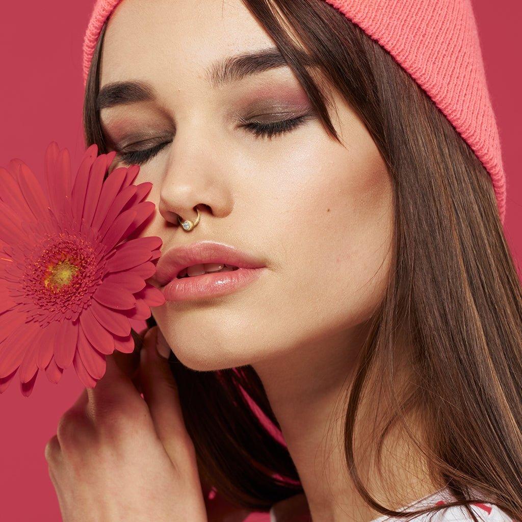 14kt Gold Gem Captive Ring-My Body Piercing Jewellery