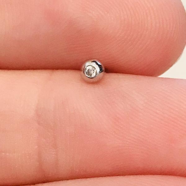 14kt Gold Gem Curve 16G 8mm-My Body Piercing Jewellery