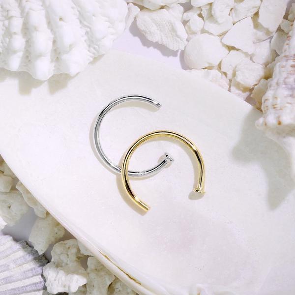 14kt Gold Nose Hoop 20G 18G-My Body Piercing Jewellery