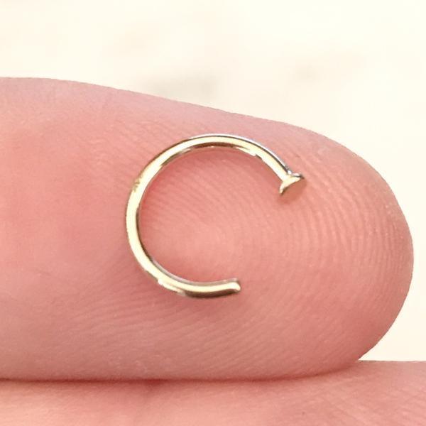 14kt Gold Nose Hoop 20G 18G-My Body Piercing Jewellery
