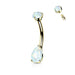14kt Gold Opal Drop Belly Bar 14G-My Body Piercing Jewellery