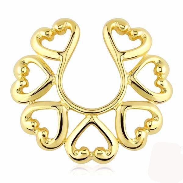 Hearts Non-Piercing Nipple Shield (Single)-My Body Piercing Jewellery