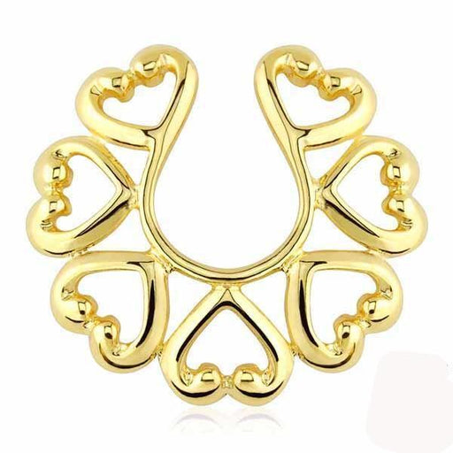 Hearts Non-Piercing Nipple Shield (Single)-My Body Piercing Jewellery
