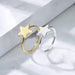 14kt Gold Star Twist Ring 20G 8mm-My Body Piercing Jewellery