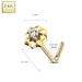 14kt Gold Starburst Nose L Bend 20G-My Body Piercing Jewellery