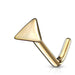 14kt Gold Triangle Nose L Bend 20G-My Body Piercing Jewellery