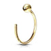 14kt Yellow Gold Ball Nose Hoop 20G 8mm-My Body Piercing Jewellery