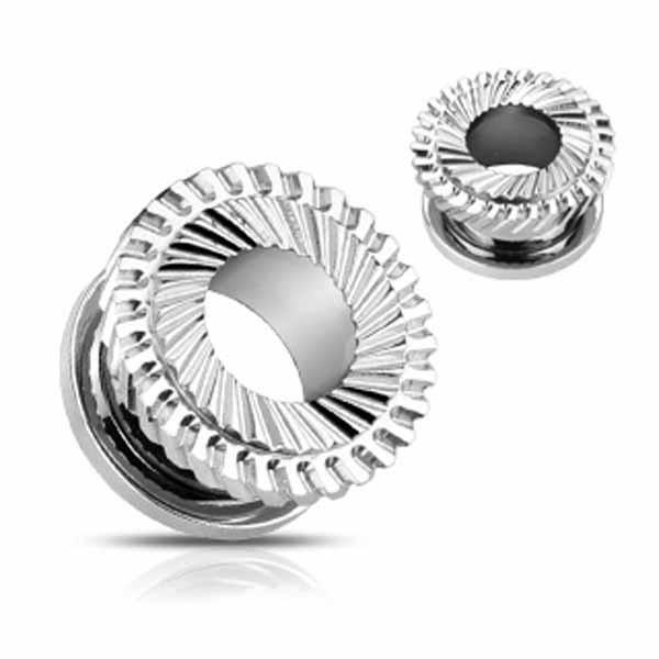 2 Tiered Saw Tooth Tunnel PAIR-My Body Piercing Jewellery