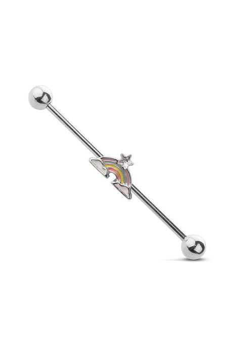 Rainbow Industrial 14G 38mm-My Body Piercing Jewellery