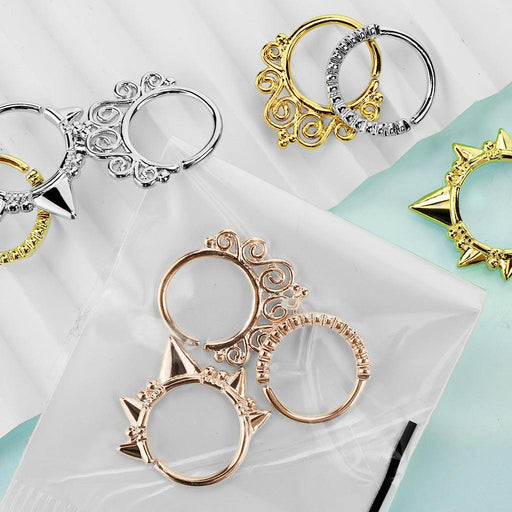 3pc Twist Rings and Retainer 16G (2)