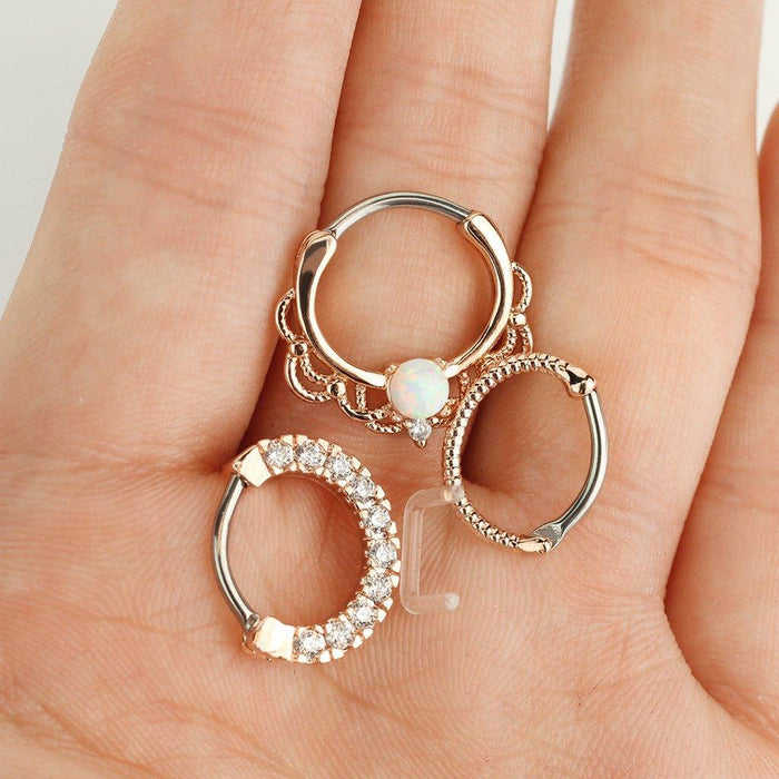 3pc Septum Clickers and Retainer 16G-My Body Piercing Jewellery