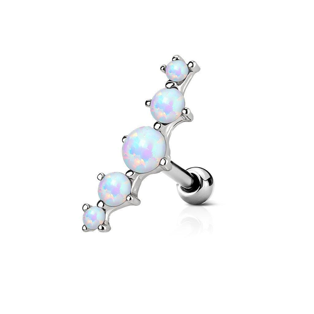 5 Opal Cartilage Bar 16G-My Body Piercing Jewellery