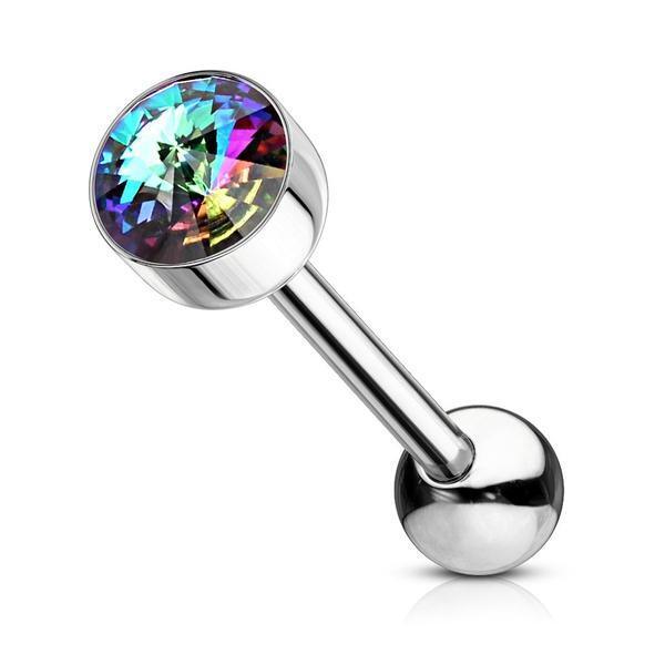 7mm Gem Top Barbell 14G-My Body Piercing Jewellery