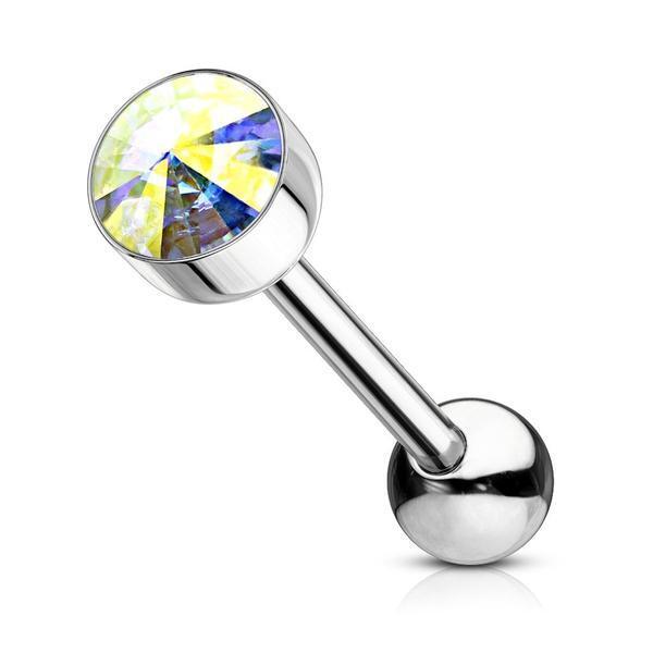 7mm Gem Top Barbell 14G-My Body Piercing Jewellery