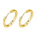 gold Earring hoops on white background