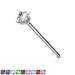 .925 Sterling Silver Square Gem Fishtail 20G-My Body Piercing Jewellery