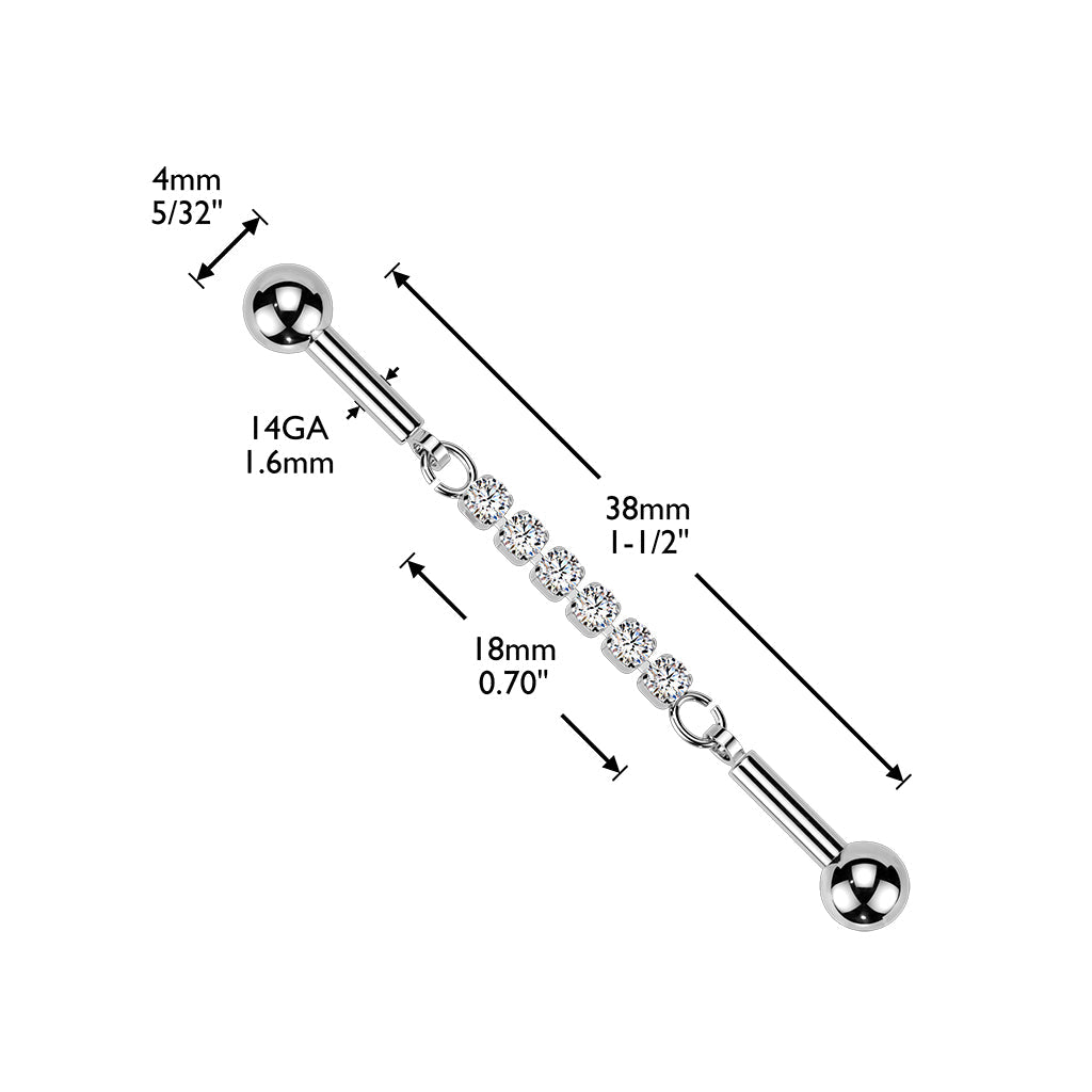 Gem Connector Industrial Bar 14G