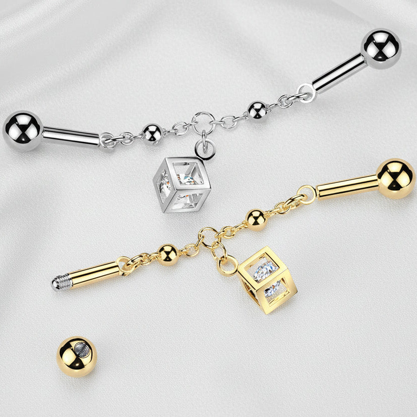 Gem Cube Connector Industrial Bar 14G