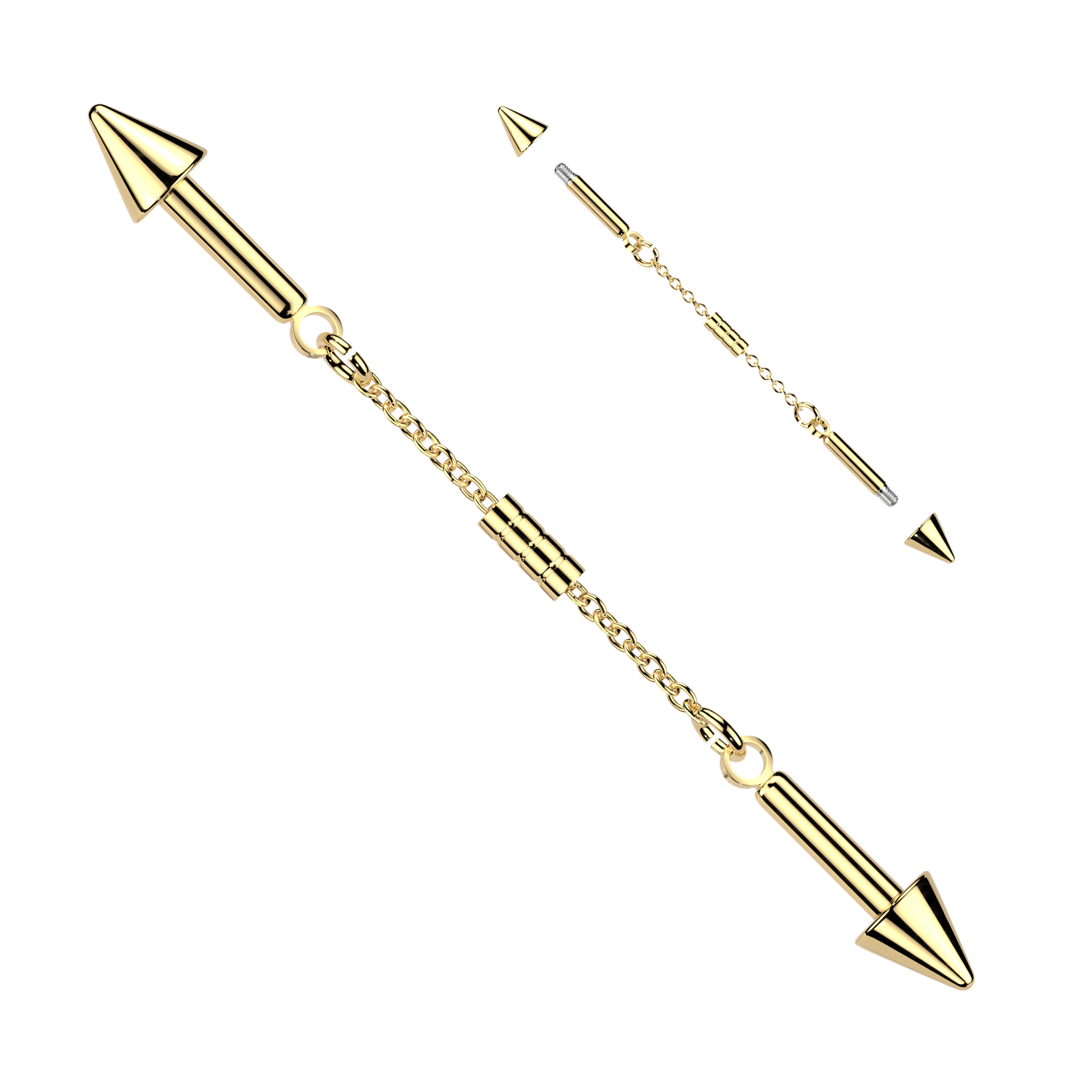 Disc Connector Spike Industrial Bar 14G