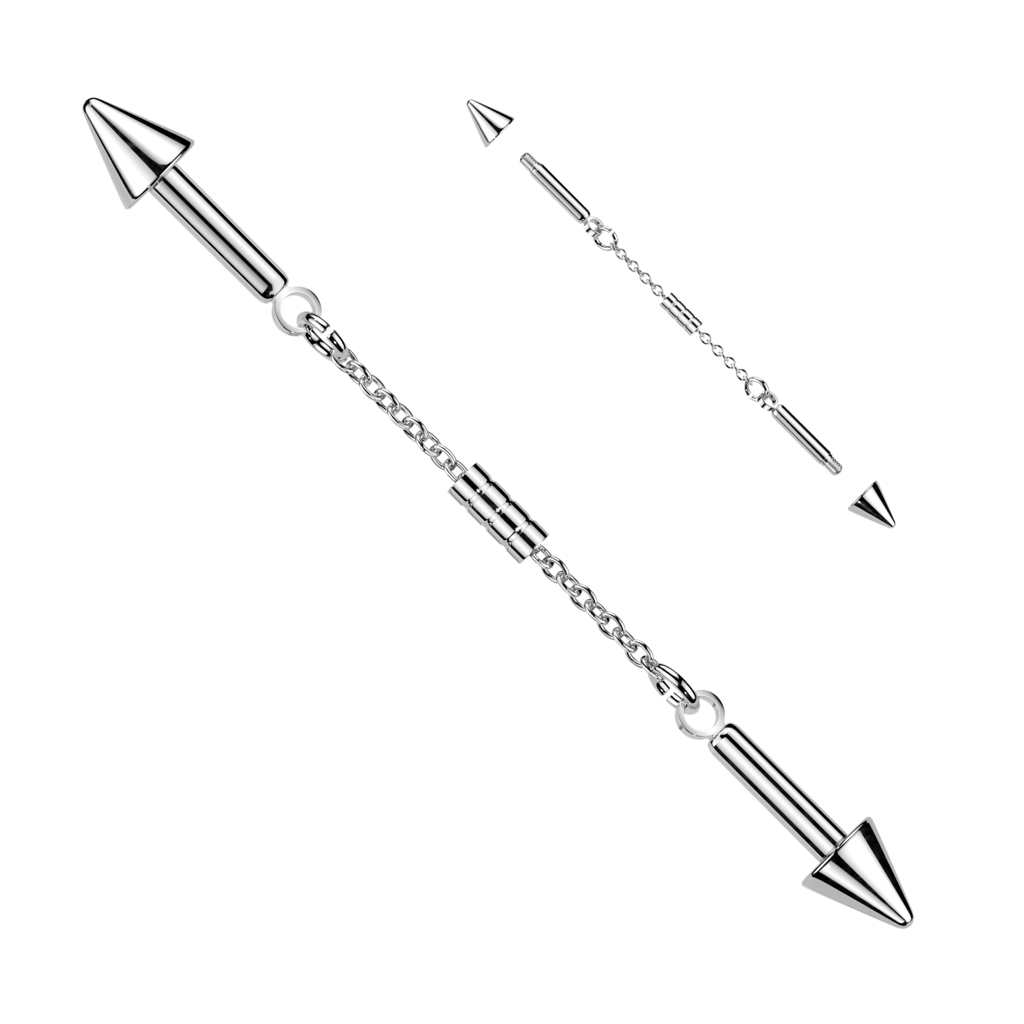 Disc Connector Spike Industrial Bar 14G