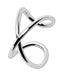 Cross Faker Ear Cuff – 316L Stainless Steel X Ring Fake Cartilage Cuff with Double-Line Design