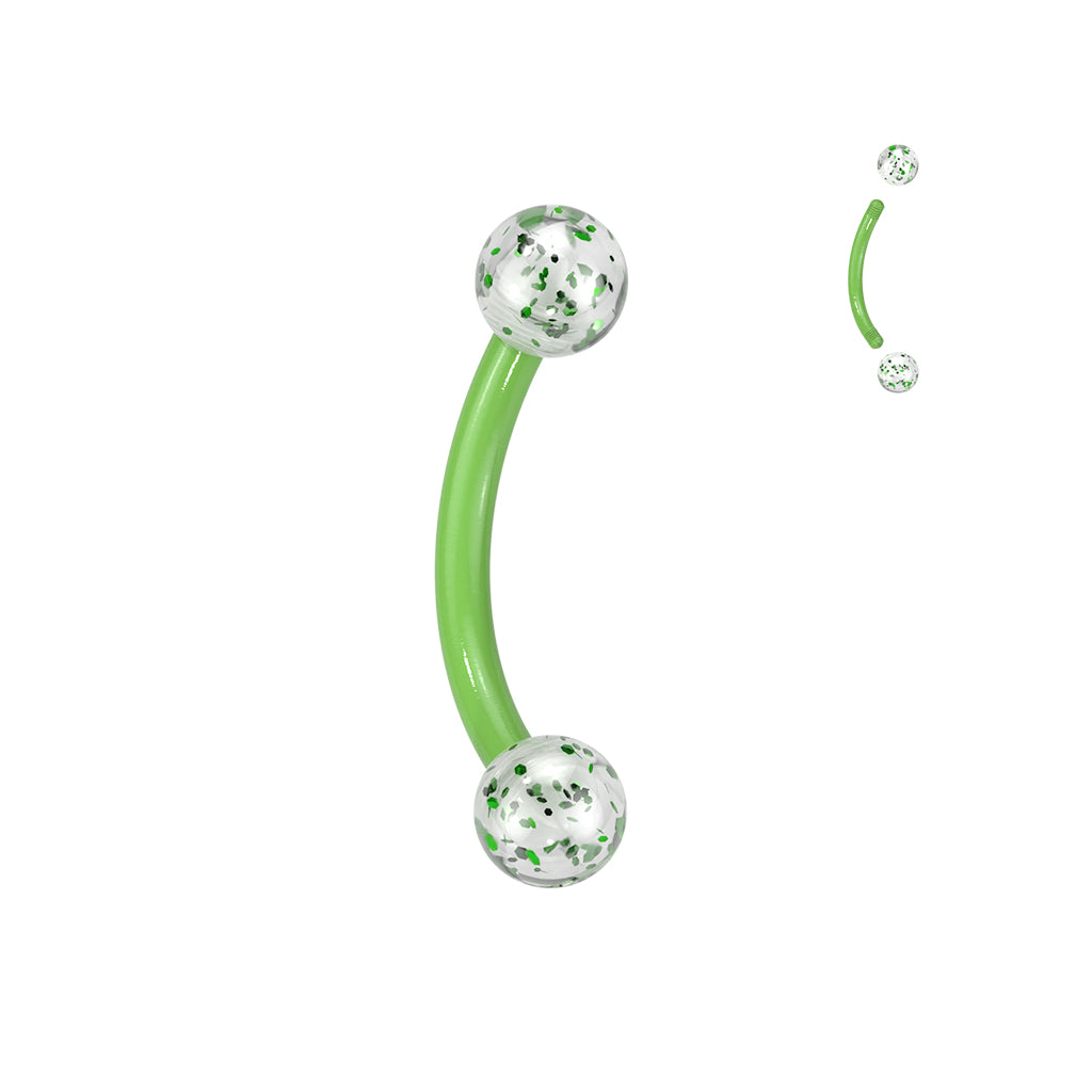 Bioflex Glitter/Solid Curve 16G