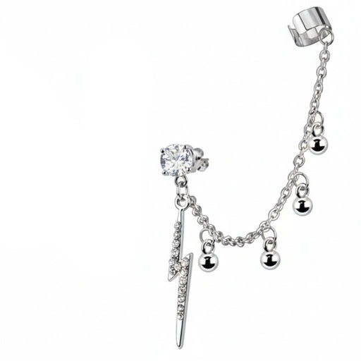 Silver necklace with pink gemstone pendant on a white background